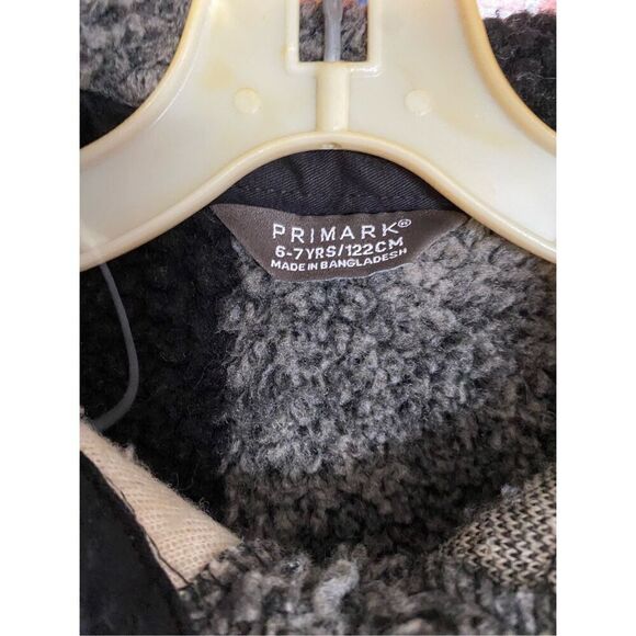 PriMark boy black and white checkered jacket size 6/7 - Picture 4 of 4